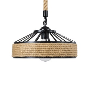 glo-01146-01146_4 GLOBOSTAR® SAHARA 01146 VINTAGE ΚΡΕΜΑΣΤΟ ΦΩΤΙΣΤΙΚΟ ΚΑΜΠΑΝΑ ΜΟΝΟΦΩΤΟ 1 X E27 IP20 ΜΑΥΡΟ ΜΕΤ