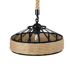 glo-01146-01146_6 GLOBOSTAR® SAHARA 01146 VINTAGE ΚΡΕΜΑΣΤΟ ΦΩΤΙΣΤΙΚΟ ΚΑΜΠΑΝΑ ΜΟΝΟΦΩΤΟ 1 X E27 IP20 ΜΑΥΡΟ ΜΕΤ