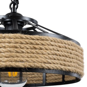 glo-01146-01146_7 GLOBOSTAR® SAHARA 01146 VINTAGE ΚΡΕΜΑΣΤΟ ΦΩΤΙΣΤΙΚΟ ΚΑΜΠΑΝΑ ΜΟΝΟΦΩΤΟ 1 X E27 IP20 ΜΑΥΡΟ ΜΕΤ