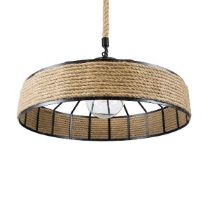 glo-01147-01147_5 GLOBOSTAR® POLI 01147 VINTAGE ΚΡΕΜΑΣΤΟ ΦΩΤΙΣΤΙΚΟ ΚΑΜΠΑΝΑ ΜΟΝΟΦΩΤΟ 1 X E27 IP20 ΜΑΥΡΟ ΜΕΤΑΛ