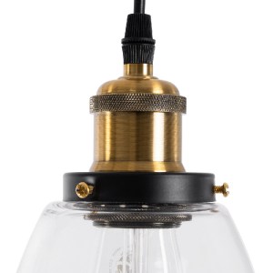 glo-01168-01168_8 GLOBOSTAR® WICKHAM 01168 VINTAGE ΚΡΕΜΑΣΤΟ ΦΩΤΙΣΤΙΚΟ ΚΑΜΠΑΝΑ ΜΟΝΟΦΩΤΟ 1 X E27 IP20 ΔΙΑΦΑΝΟ 