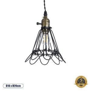 glo-01181-01181_0 GLOBOSTAR® FLOWER IRON RUST 01181 VINTAGE ΚΡΕΜΑΣΤΟ ΦΩΤΙΣΤΙΚΟ ΠΛΕΓΜΑ ΜΟΝΟΦΩΤΟ 1 X E27 IP20 