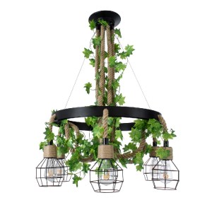 glo-01193-01193_0 GLOBOSTAR® HELLET 01193 VINTAGE ΚΡΕΜΑΣΤΟ ΦΩΤΙΣΤΙΚΟ ΠΛΕΓΜΑ ΠΟΛΥΦΩΤΟ 6 X E27 IP20 ΜΑΥΡΟ ΜΕΤΑ