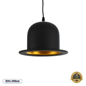 glo-01214-01214_0 GLOBOSTAR® CHARLO 01214 VINTAGE ΚΡΕΜΑΣΤΟ ΦΩΤΙΣΤΙΚΟ ΚΑΜΠΑΝΑ ΜΟΝΟΦΩΤΟ 1 X E27 IP20 ΜΑΥΡΟ & Χ