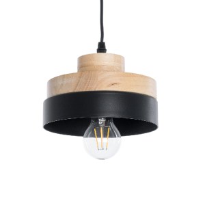 glo-01233-01233_2 GLOBOSTAR® RUHIEL 01233 ΜΟΝΤΕΡΝΟ ΚΡΕΜΑΣΤΟ ΦΩΤΙΣΤΙΚΟ ΚΑΜΠΑΝΑ ΜΟΝΟΦΩΤΟ 1 X E27 IP20 ΜΑΥΡΟ ΜΕ