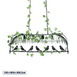 glo-01255-01255_0 GLOBOSTAR® NEST 01255 VINTAGE ΚΡΕΜΑΣΤΟ ΦΩΤΙΣΤΙΚΟ ΦΙΓΟΥΡΑ ΠΟΛΥΦΩΤΟ 4 X E27 IP20 MΑΥΡΟ ΜΕΤΑΛ