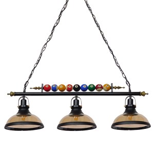 glo-01280-01280_002 GLOBOSTAR® BILLIARD SERIES 01280 VINTAGE ΚΡΕΜΑΣΤΟ ΦΩΤΙΣΤΙΚΟ ΟΡΟΦΗΣ ΜΕ ΝΤΟΥΙ 3 X E27 AC 220