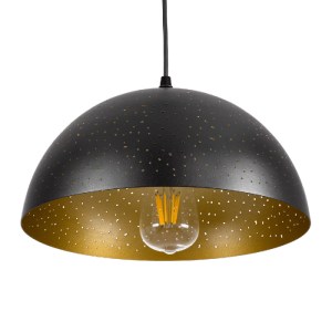 glo-01301-01301_0 GLOBOSTAR® SOLANA 01301 ΜΟΝΤΕΡΝΟ ΚΡΕΜΑΣΤΟ ΦΩΤΙΣΤΙΚΟ ΚΑΜΠΑΝΑ ΜΟΝΟΦΩΤΟ 1 X E27 IP20 ΜΑΥΡΟ & 