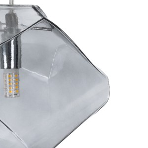 glo-01307-01307_8 GLOBOSTAR® RINA 01307 ΜΟΝΤΕΡΝΟ ΚΡΕΜΑΣΤΟ ΦΩΤΙΣΤΙΚΟ ΜΠΑΛΑ ΜΟΝΟΦΩΤΟ 1 X G9 IP20 ΓΚΡΙ ΓΥΑΛΙ - 