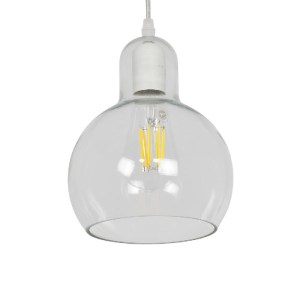 glo-01314-01314_01 GLOBOSTAR® LUCREZIA 01314 ΜΟΝΤΕΡΝΟ ΚΡΕΜΑΣΤΟ ΦΩΤΙΣΤΙΚΟ ΟΡΟΦΗΣ ΜΕ ΝΤΟΥΙ 1 X E27 AC 220-240V IP20 - ΔΙΑΦΑΝΟ - Μ18 X Π18 X Υ23CM