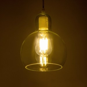 glo-01314-01314_02 GLOBOSTAR® LUCREZIA 01314 ΜΟΝΤΕΡΝΟ ΚΡΕΜΑΣΤΟ ΦΩΤΙΣΤΙΚΟ ΟΡΟΦΗΣ ΜΕ ΝΤΟΥΙ 1 X E27 AC 220-240V IP20 - ΔΙΑΦΑΝΟ - Μ18 X Π18 X Υ23CM