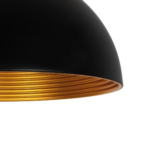 glo-01344-01344_07 GLOBOSTAR® MEDEA 01344 ΜΟΝΤΕΡΝΟ ΚΡΕΜΑΣΤΟ ΦΩΤΙΣΤΙΚΟ ΟΡΟΦΗΣ ΜΕ ΝΤΟΥΙ 1 X E27 AC 220-240V IP20 - ΜΑΥΡΟ & ΧΡΥΣΟ - Μ60 X Π60 X Υ30CM