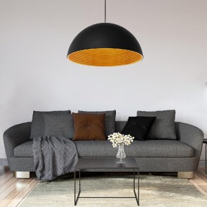 glo-01344-post_193 GLOBOSTAR® MEDEA 01344 ΜΟΝΤΕΡΝΟ ΚΡΕΜΑΣΤΟ ΦΩΤΙΣΤΙΚΟ ΚΑΜΠΑΝΑ ΜΟΝΟΦΩΤΟ 1 X E27 IP20 ΜΑΥΡΟ & Χ