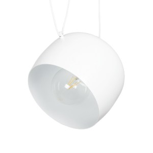 glo-01374-cba63f_01374_01 GLOBOSTAR® JASPER 01374 ΜΟΝΤΕΡΝΟ ΚΡΕΜΑΣΤΟ ΦΩΤΙΣΤΙΚΟ ΟΡΟΦΗΣ ΜΕ ΝΤΟΥΙ 1 X E27 AC 220-240V IP20 - ΛΕΥΚΟ - Μ25 X Π25 X Υ22CM