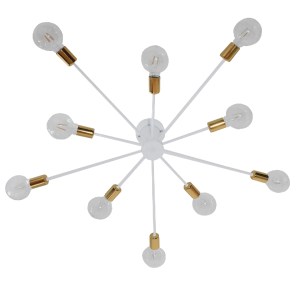 glo-01383-01383_0_0 GLOBOSTAR® OLINDA 01383 ΜΟΝΤΕΡΝΟ ΦΩΤΙΣΤΙΚΟ ΟΡΟΦΗΣ ΠΛΕΓΜΑ ΠΟΛΥΦΩΤΟ 10 X E27 IP20 ΛΕΥΚΟ & ΧΡ