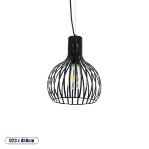 glo-01386-01386_0 GLOBOSTAR® SCANDI 01386 VINTAGE ΚΡΕΜΑΣΤΟ ΦΩΤΙΣΤΙΚΟ ΠΛΕΓΜΑ ΜΟΝΟΦΩΤΟ 1 X E27 IP20 ΜΑΥΡΟ ΜΕΤΑ