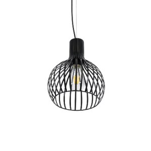 glo-01386-01386_6 GLOBOSTAR® SCANDI 01386 VINTAGE ΚΡΕΜΑΣΤΟ ΦΩΤΙΣΤΙΚΟ ΠΛΕΓΜΑ ΜΟΝΟΦΩΤΟ 1 X E27 IP20 ΜΑΥΡΟ ΜΕΤΑ