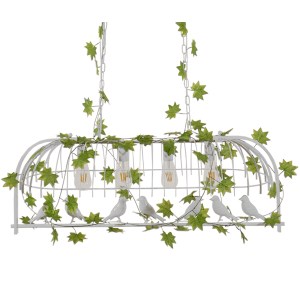 glo-01403-01403_2 GLOBOSTAR® NEST 01403 VINTAGE ΚΡΕΜΑΣΤΟ ΦΩΤΙΣΤΙΚΟ ΦΙΓΟΥΡΑ ΠΟΛΥΦΩΤΟ 4 X E27 IP20 ΛΕΥΚΟ ΜΕΤΑΛ