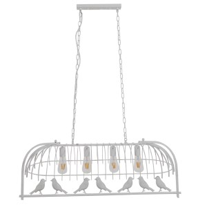 glo-01403-01403_7 GLOBOSTAR® NEST 01403 VINTAGE ΚΡΕΜΑΣΤΟ ΦΩΤΙΣΤΙΚΟ ΦΙΓΟΥΡΑ ΠΟΛΥΦΩΤΟ 4 X E27 IP20 ΛΕΥΚΟ ΜΕΤΑΛ