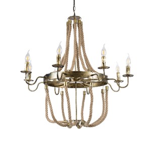 glo-01405-01405_0 GLOBOSTAR® BAVARIAN 01405 VINTAGE ΚΡΕΜΑΣΤΟ ΦΩΤΙΣΤΙΚΟ ΑΝΑΡΤΗΣΗ ΠΟΛΥΦΩΤΟ 8 X E14 IP20 ΜΠΡΟΥΤ