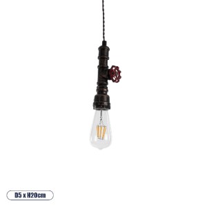 glo-01414-01414_0 GLOBOSTAR® SPIGOT 01414 VINTAGE ΚΡΕΜΑΣΤΟ ΦΩΤΙΣΤΙΚΟ ΑΝΑΡΤΗΣΗ ΜΟΝΟΦΩΤΟ 1 X E27 IP20 ΚΑΦΕ & Κ