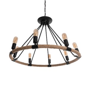 glo-01423-01423_6 GLOBOSTAR® MILLBANK 01423 VINTAGE ΚΡΕΜΑΣΤΟ ΦΩΤΙΣΤΙΚΟ ΟΡΟΦΗΣ ΜΕ ΝΤΟΥΙ 8 X E27 AC 220-240V I
