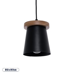 glo-01424-01424_0 GLOBOSTAR® LANA 01424 ΜΟΝΤΕΡΝΟ ΚΡΕΜΑΣΤΟ ΦΩΤΙΣΤΙΚΟ ΚΥΛΙΝΔΡΟΣ ΜΟΝΟΦΩΤΟ 1 X E27 IP20 ΜΑΥΡΟ ΜΕ