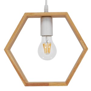 glo-01429-01429_3 GLOBOSTAR® ELISE 01429 ΜΟΝΤΕΡΝΟ ΚΡΕΜΑΣΤΟ ΦΩΤΙΣΤΙΚΟ ΟΡΟΦΗΣ ΜΟΝΟΦΩΤΟ 1 X E27 IP20 ΜΠΕΖ ΞΥΛΟ 