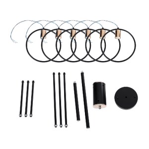 glo-01446-01446_9 GLOBOSTAR® NEXUS 01446 ΜΟΝΤΕΡΝΟ ΦΩΤΙΣΤΙΚΟ ΟΡΟΦΗΣ ΠΛΕΓΜΑ ΠΟΛΥΦΩΤΟ 6 X E27 IP20 ΜΑΥΡΟ & ΧΑΛΚ