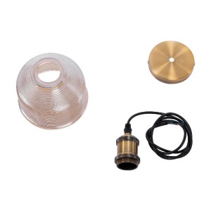 glo-01448-01448_8 GLOBOSTAR® SEGRETO 01448 VINTAGE ΚΡΕΜΑΣΤΟ ΦΩΤΙΣΤΙΚΟ ΟΡΟΦΗΣ ΜΕ ΝΤΟΥΙ 1 X E27 AC 220-240V IP