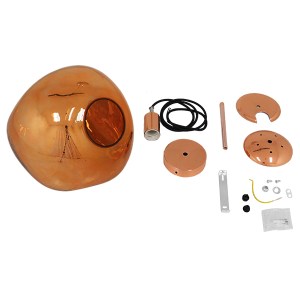 glo-01465-01465_7 GLOBOSTAR® DIXAR 01465 ΜΟΝΤΕΡΝΟ ΚΡΕΜΑΣΤΟ ΦΩΤΙΣΤΙΚΟ ΜΠΑΛΑ ΜΟΝΟΦΩΤΟ 1 X E27 IP20 ΧΑΛΚΙΝΟ ΓΥΑ