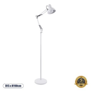 glo-01471-01471_0_ GLOBOSTAR® AUDREY 01471 VINTAGE ΕΠΙΔΑΠΕΔΙΟ ΦΩΤΙΣΤΙΚΟ ΜΟΝΟΦΩΤΟ 1 X E27 IP20 ΛΕΥΚΟ ΜΕΤΑΛΛΟ -