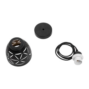 glo-01475-01475_10 GLOBOSTAR® COOLIE 01475 ΜΟΝΤΕΡΝΟ ΚΡΕΜΑΣΤΟ ΦΩΤΙΣΤΙΚΟ ΜΟΝΟΦΩΤΟ ΚΑΜΠΑΝΑ 1 X E27 IP20 ΜΑΥΡΟ & 