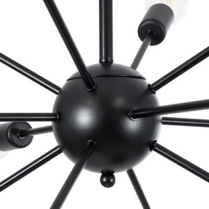 glo-01486-01486_6 GLOBOSTAR® MILANO 01486 ΜΟΝΤΕΡΝΟ ΦΩΤΙΣΤΙΚΟ ΟΡΟΦΗΣ ΠΛΕΓΜΑ ΠΟΛΥΦΩΤΟ 12 X E27 IP20 ΜΑΥΡΟ ΜΕΤΑ