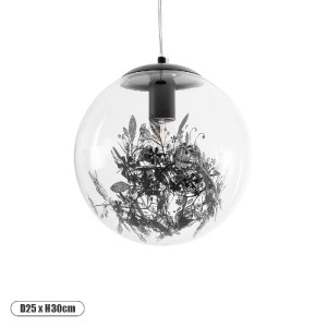 glo-01512-01512_0 GLOBOSTAR® HARPER 01512 ΜΟΝΤΕΡΝΟ ΚΡΕΜΑΣΤΟ ΦΩΤΙΣΤΙΚΟ ΜΠΑΛΑ ΜΟΝΟΦΩΤΟ 1 X E27 IP20 ΔΙΑΦΑΝΟ ΓΥ