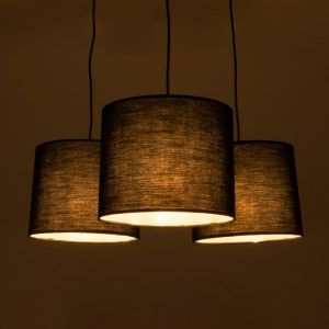 glo-01525-01525_3 GLOBOSTAR® RAMSON 01525 ΜΟΝΤΕΡΝΟ ΚΡΕΜΑΣΤΟ ΦΩΤΙΣΤΙΚΟ ΚΑΠΕΛΟ ΤΡΙΦΩΤΟ 3 X E27 IP20 ΜΑΥΡΟ ΥΦΑΣ