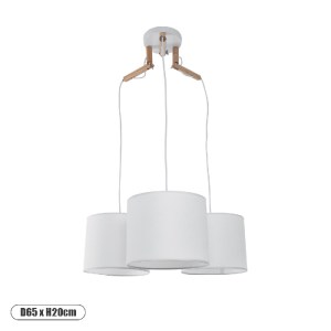 glo-01526-01526_0 GLOBOSTAR® RAMSON 01526 ΜΟΝΤΕΡΝΟ ΚΡΕΜΑΣΤΟ ΦΩΤΙΣΤΙΚΟ ΚΑΠΕΛΟ ΤΡΙΦΩΤΟ 3 X E27 IP20 ΛΕΥΚΟ ΥΦΑΣ