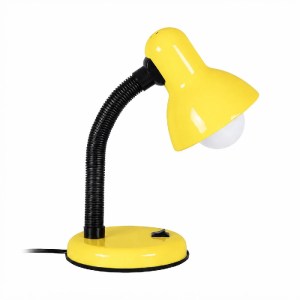 glo-01536-01536_03 GLOBOSTAR® STUDENT 01536 ΜΟΝΤΕΡΝΟ ΕΠΙΤΡΑΠΕΖΙΟ ΦΩΤΙΣΤΙΚΟ ΠΟΡΤΑΤΙΦ ΜΕ ΝΤΟΥΙ 1 X E27 AC 220-240V IP20 - ΚΙΤΡΙΝΟ & ΜΑΥΡΟ - Μ12 X Π12 X Υ32CM