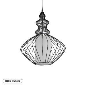 glo-01558-01558_0 GLOBOSTAR® LILY 01558 VINTAGE ΚΡΕΜΑΣΤΟ ΦΩΤΙΣΤΙΚΟ ΠΛΕΓΜΑ ΜΟΝΟΦΩΤΟ 1 X E27 IP20 ΜΑΥΡΟ ΜΕΤΑΛΛ