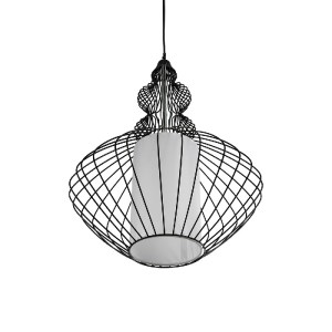 glo-01558-01558_6 GLOBOSTAR® LILY 01558 VINTAGE ΚΡΕΜΑΣΤΟ ΦΩΤΙΣΤΙΚΟ ΠΛΕΓΜΑ ΜΟΝΟΦΩΤΟ 1 X E27 IP20 ΜΑΥΡΟ ΜΕΤΑΛΛ