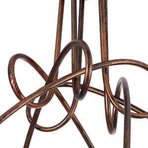 glo-01564-01564_7 GLOBOSTAR® PAULELI 01564 ΜΟΝΤΕΡΝΟ ΦΩΤΙΣΤΙΚΟ ΟΡΟΦΗΣ ΠΛΕΓΜΑ ΠΟΛΥΦΩΤΟ 5 X E27 IP20 ΧΑΛΚΙΝΟ ΜΕ