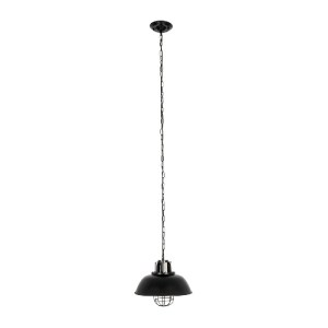 glo-01571-01571_03 GLOBOSTAR® HARROW 01571 VINTAGE ΚΡΕΜΑΣΤΟ ΦΩΤΙΣΤΙΚΟ ΟΡΟΦΗΣ ΜΕ ΝΤΟΥΙ 1 X E27 AC 220-240V IP20 - ΜΑΥΡΟ - Μ33 X Π33 X Υ32CM