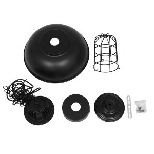 glo-01571-01571_11 GLOBOSTAR® HARROW 01571 VINTAGE ΚΡΕΜΑΣΤΟ ΦΩΤΙΣΤΙΚΟ ΚΑΜΠΑΝΑ ΜΟΝΟΦΩΤΟ 1 X E27 IP20 ΜΑΥΡΟ ΜΕΤ