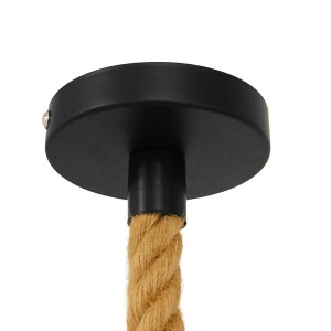 glo-01594-01594_8 GLOBOSTAR® CAMBER 01594 VINTAGE ΚΡΕΜΑΣΤΟ ΦΩΤΙΣΤΙΚΟ ΠΛΕΓΜΑ ΜΟΝΟΦΩΤΟ 1 X E27 IP20 ΜΑΥΡΟ ΜΕΤΑ