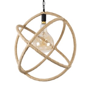 glo-01597-54bcae_01597_0 GLOBOSTAR® BELLE 01597 VINTAGE ΚΡΕΜΑΣΤΟ ΦΩΤΙΣΤΙΚΟ ΠΛΕΓΜΑ ΜΟΝΟΦΩΤΟ 1 X E27 IP20 ΜΠΕΖ ΣΧΟΙΝΙ