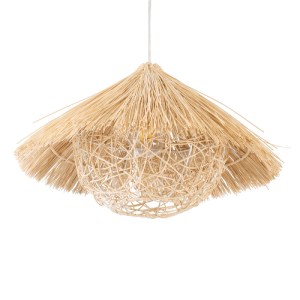 glo-01599-01599_5 GLOBOSTAR® CHEOPE 01599 BOHO ΚΡΕΜΑΣΤΟ ΦΩΤΙΣΤΙΚΟ ΠΛΕΓΜΑ ΜΟΝΟΦΩΤΟ 1 X E27 IP20 ΜΠΕΖ ΞΥΛΟ ΜΕ 