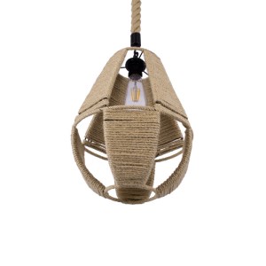 glo-01608-01608_5 GLOBOSTAR® POLIA 01608 BOHO ΚΡΕΜΑΣΤΟ ΦΩΤΙΣΤΙΚΟ ΠΛΕΓΜΑ ΜΟΝΟΦΩΤΟ 1 X E27 IP20 ΜΠΕΖ ΣΧΟΙΝΙ - 