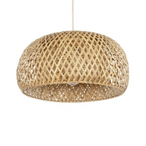 glo-01626-01626_1 GLOBOSTAR® SAN TROPEZ 01626 BOHO ΚΡΕΜΑΣΤΟ ΦΩΤΙΣΤΙΚΟ ΟΡΟΦΗΣ ΜΕ ΝΤΟΥΙ 1 X E27 AC 220-240V IP20 - ΜΠΕΖ - Μ38 X Π38 X Υ22CM