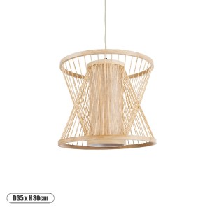 glo-01632-01632_0 GLOBOSTAR® HIBISCUS 01632 BOHO ΚΡΕΜΑΣΤΟ ΦΩΤΙΣΤΙΚΟ ΚΑΠΕΛΟ ΜΟΝΟΦΩΤΟ 1 X E27 IP20 ΜΠΕΖ ΞΥΛΟ -