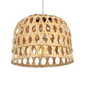 glo-01634-01634_01 GLOBOSTAR® MANGEA 01634 BOHO ΚΡΕΜΑΣΤΟ ΦΩΤΙΣΤΙΚΟ ΟΡΟΦΗΣ ΜΕ ΝΤΟΥΙ 1 X E27 AC 220-240V IP20 - ΜΠΕΖ - Μ32 X Π32 X Υ30CM